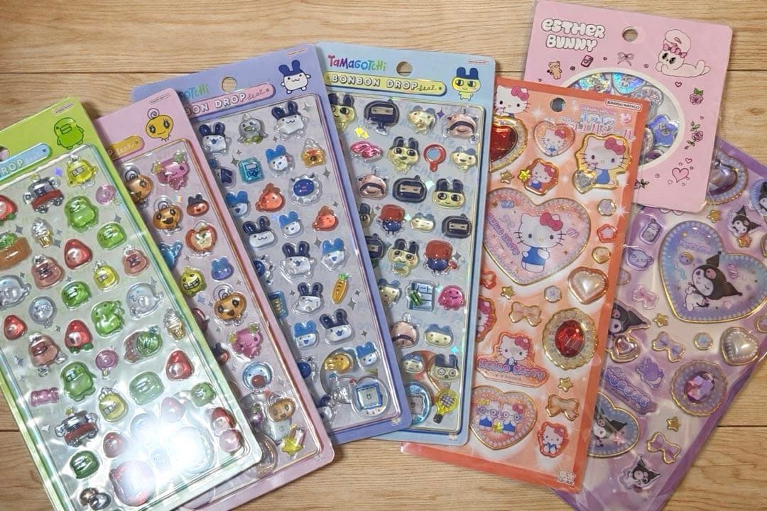 【正規品】ボンボンドロップシール7枚 たまごっち 和柄 サンリオ エスターバニー