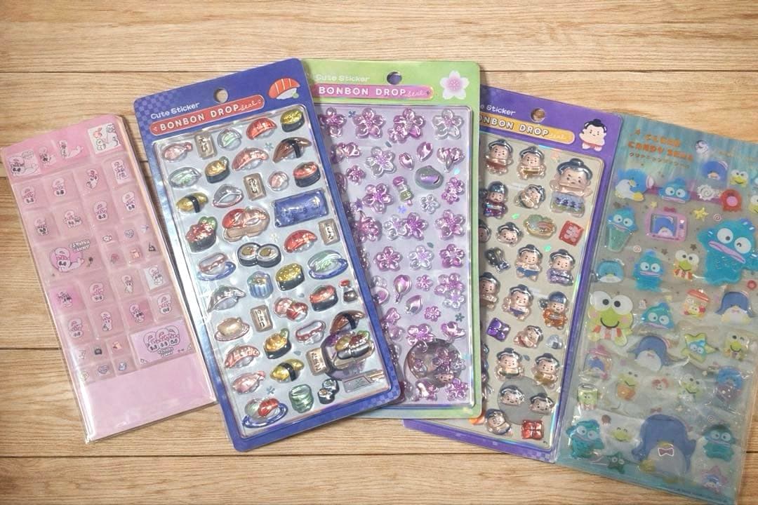 【正規品】ボンボンドロップシール7枚 たまごっち 和柄 サンリオ エスターバニー