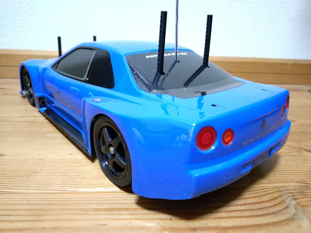 Q*様 タミヤ　TT01　シャーシ　カルソニック　スカイライン　ボディ　送信機