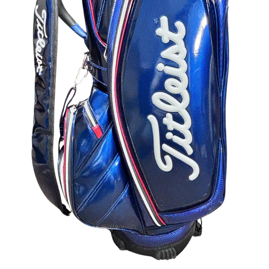 タイトリスト スタンド キャディバッグ 9型 エナメル ブルー