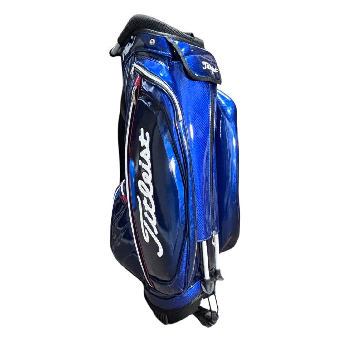 タイトリスト スタンド キャディバッグ 9型 エナメル ブルー
