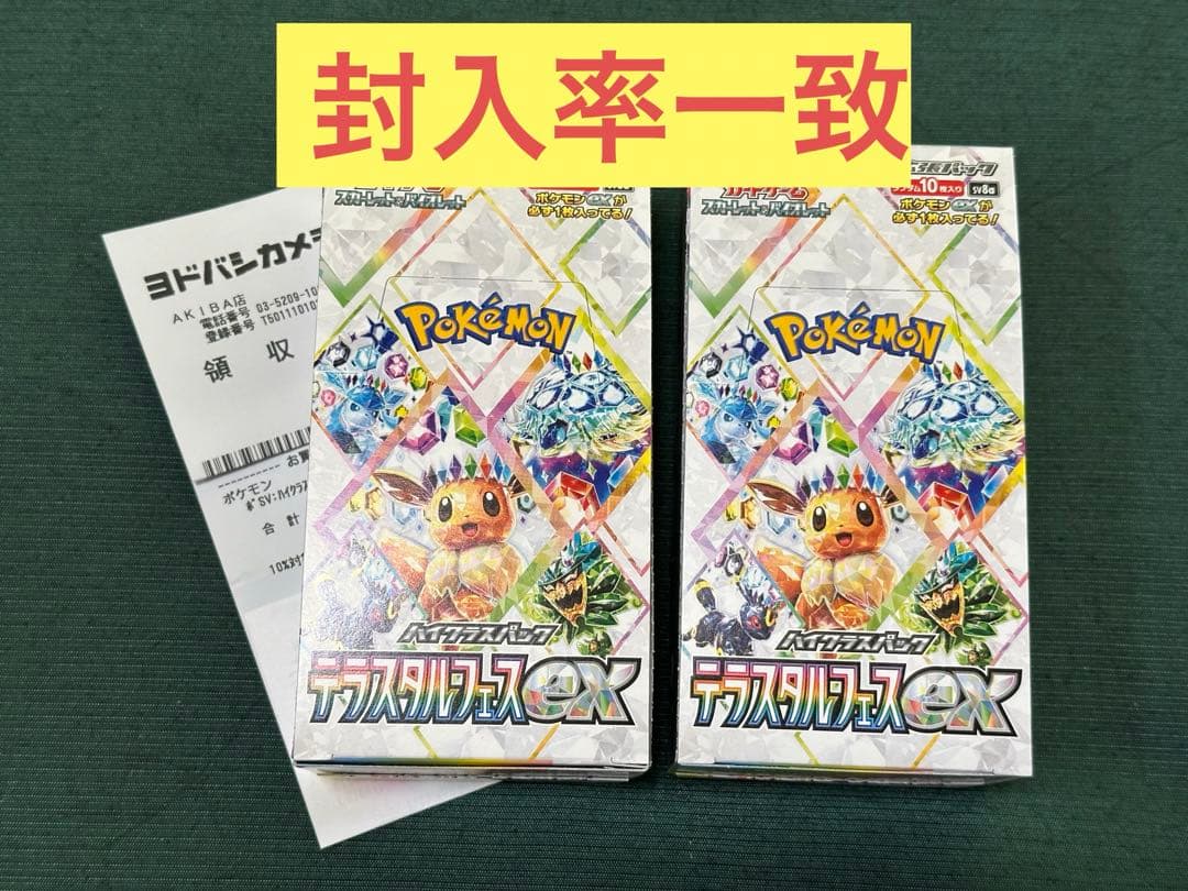 【封入率一致】テラスタルフェスex2BOX（20パック）