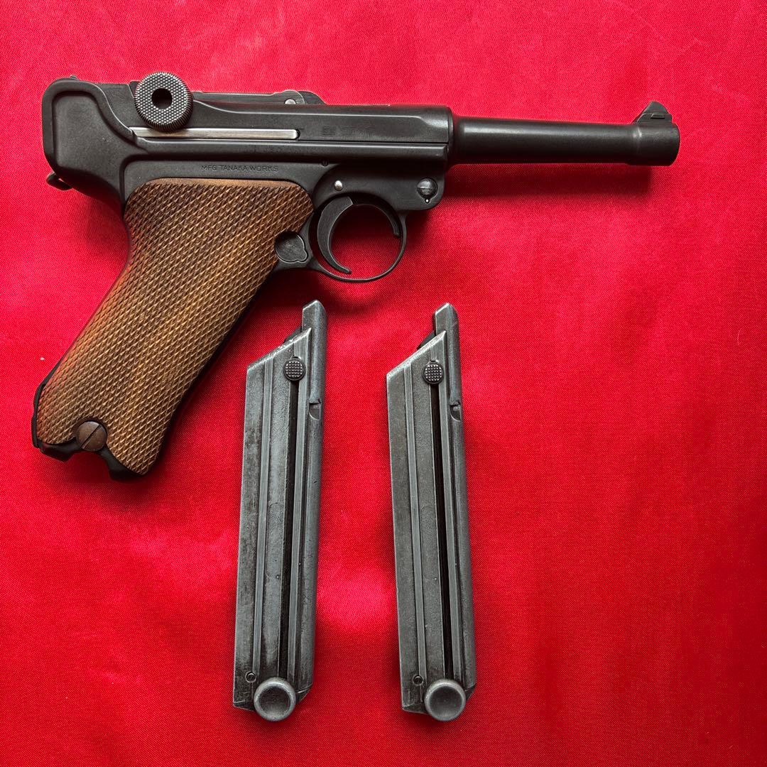 タナカ　ルガーP08HW 木製グリップ　予備マガジン付き