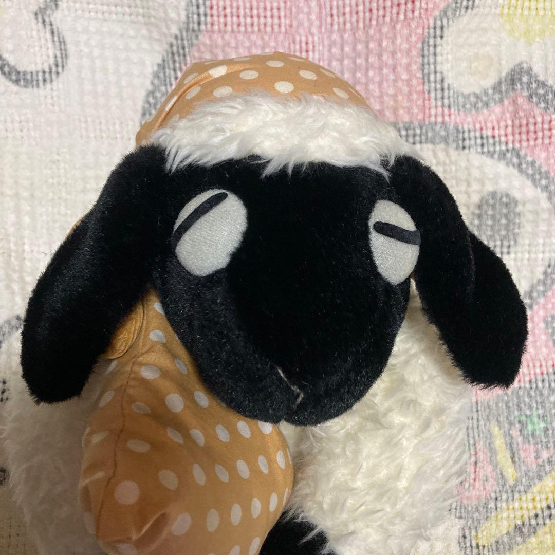 昭和レトロ　ぬいぐるみの三英　ひつじ　ぬいぐるみ　中古品