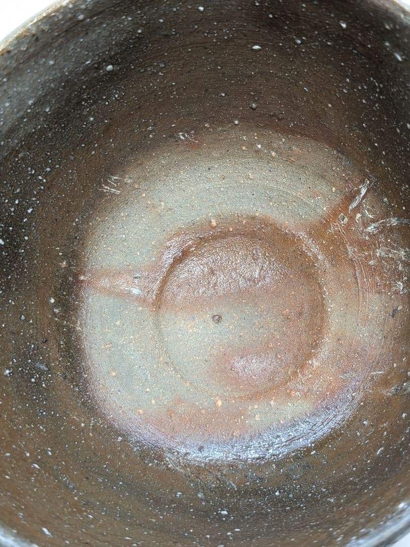 備前焼 ゴマ窯変茶盌 合箱 抹茶碗 抹茶茶碗 茶道具 茶器 食器 在銘 作家作品