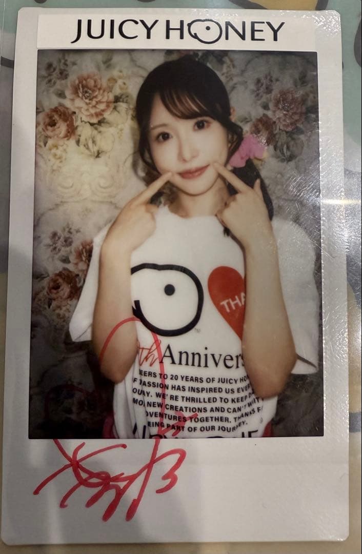 ジューシーハニー 20th 天使もえ Tシャツ 直筆サイン チェキ