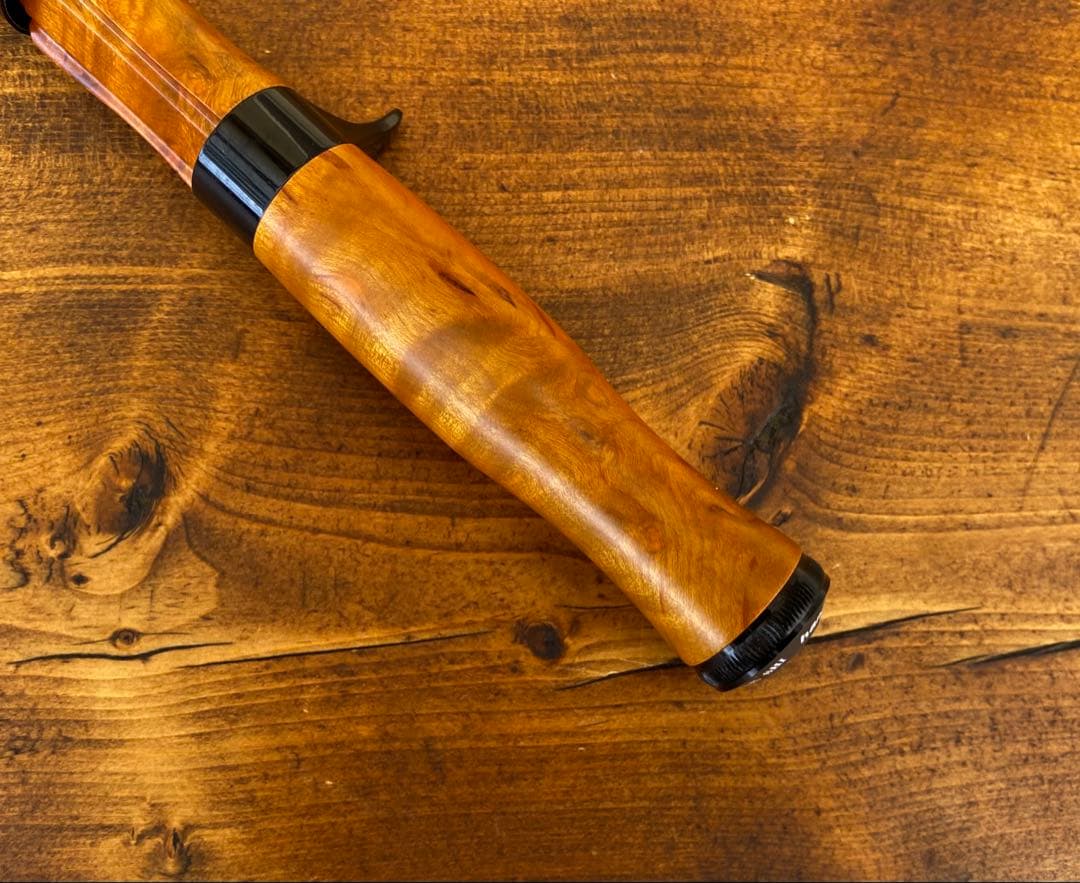 ウッドリールシート　ウッドグリップ　ロッドビルディング　トラウト　フェルール