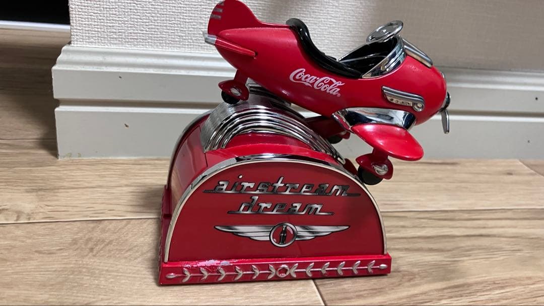 激レア　コカコーラ　レトロ飛行機　貯金箱