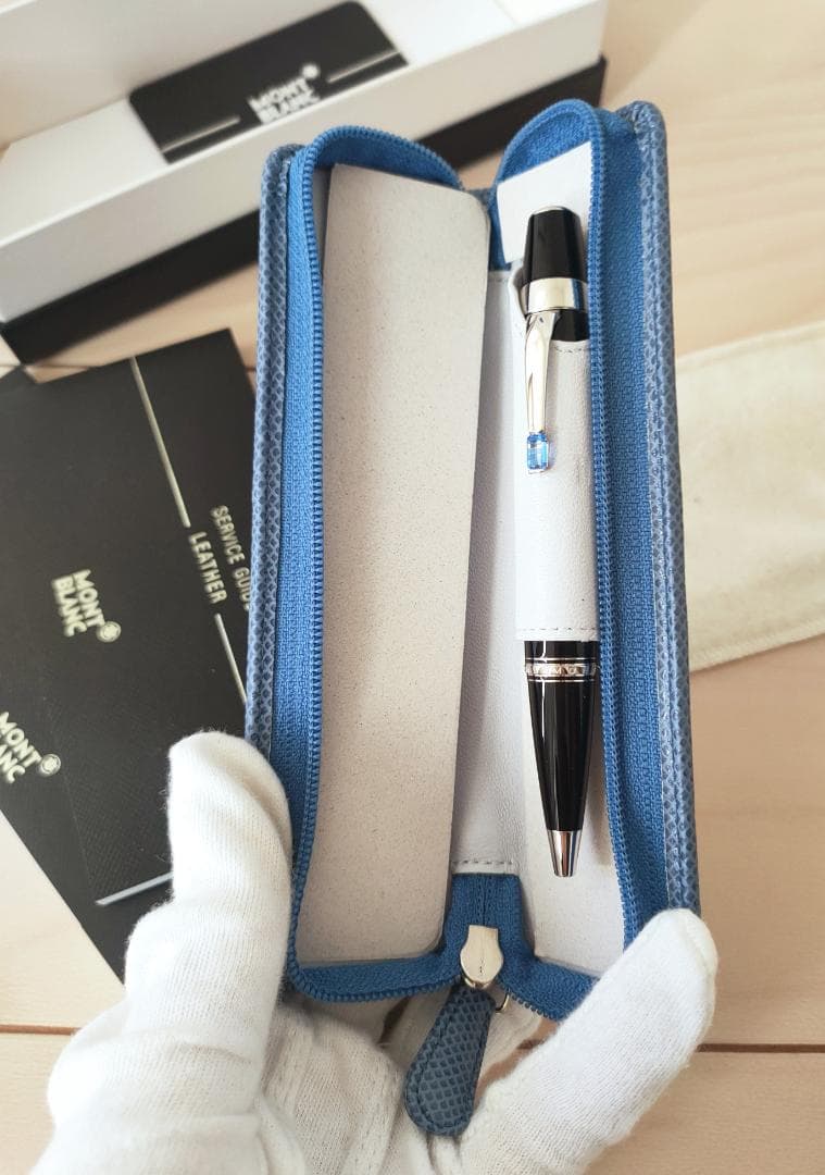 新品未使用 モンブラン ボエム ブルー 5795 ボールペン ペンケース付