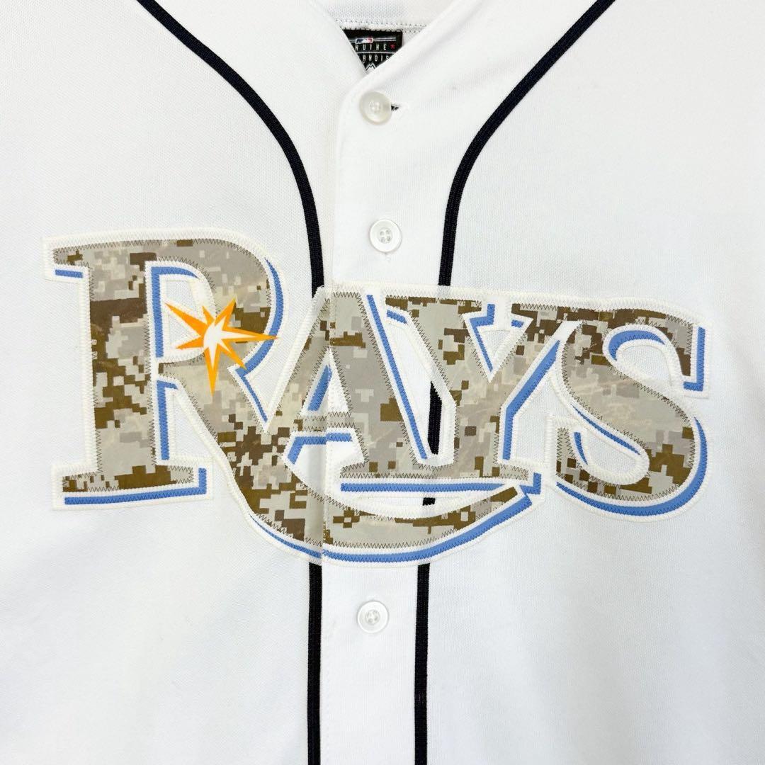 希少 USA製 MLB タンパベイレイズ カモフラ柄 ユニフォーム S102b