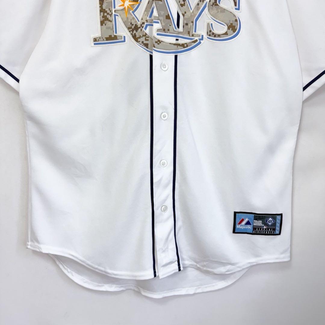 希少 USA製 MLB タンパベイレイズ カモフラ柄 ユニフォーム S102b