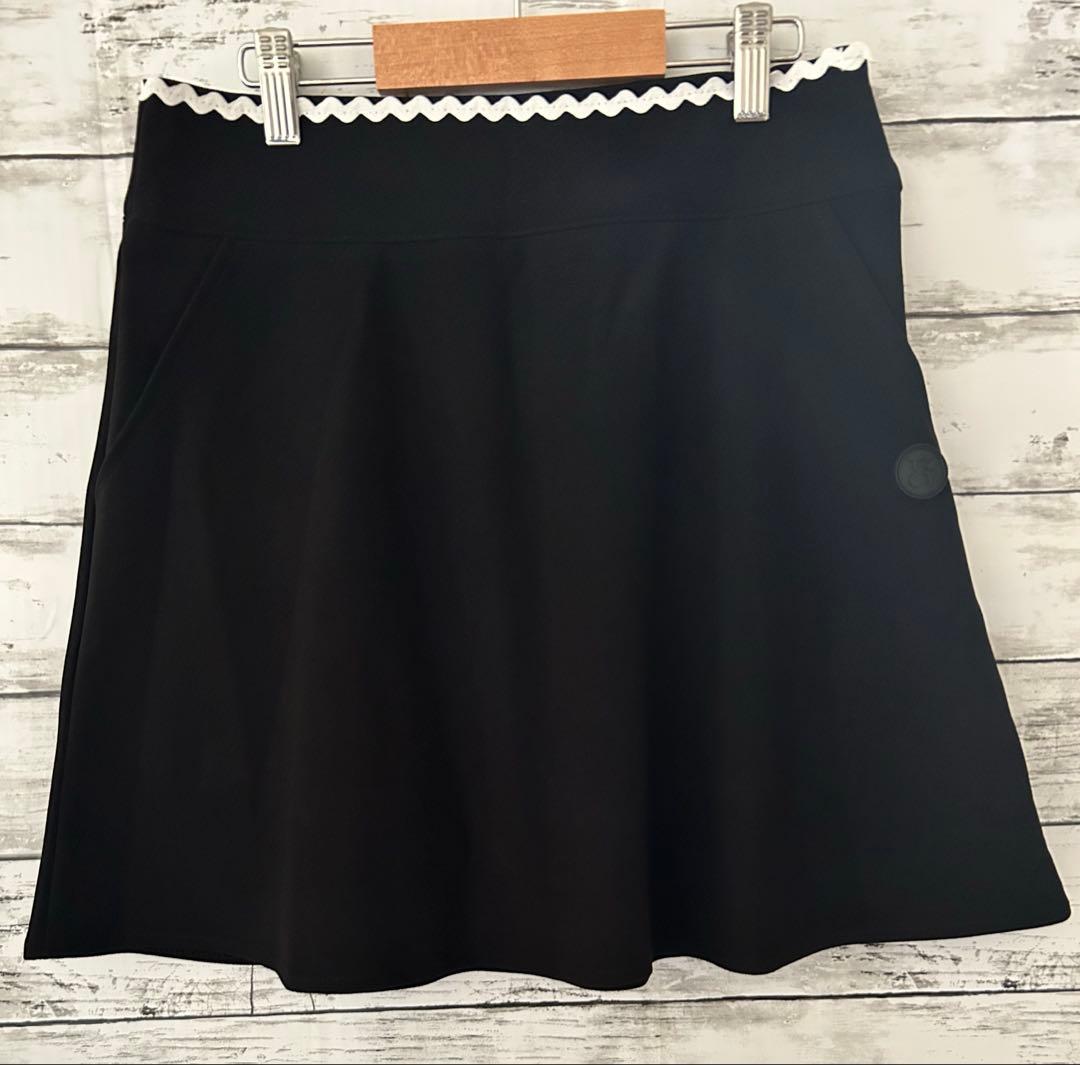 レディースゴルフウェア　スカートセットアップブラック　長袖　L／M サイズ