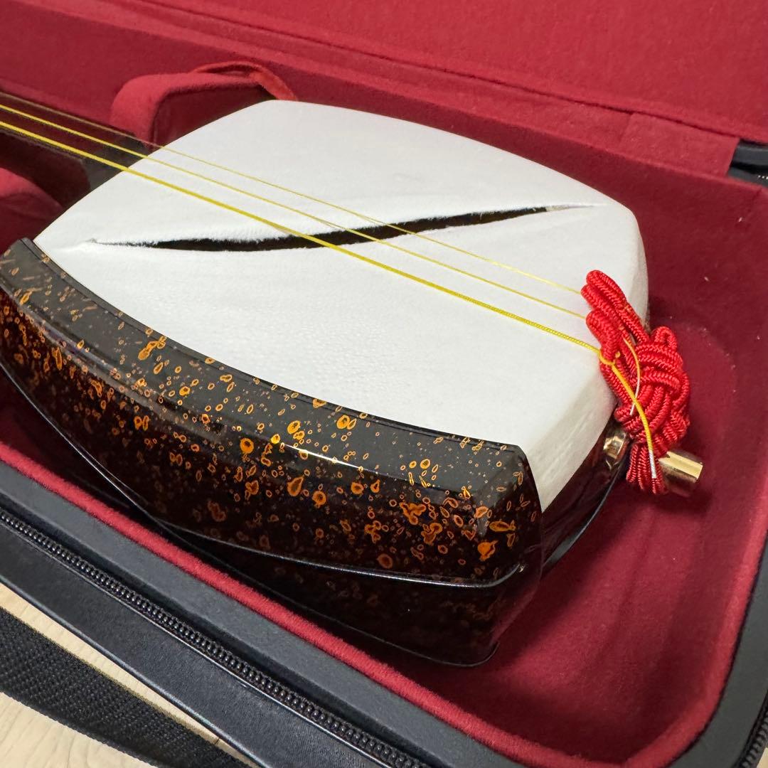 津軽三味線 子持ち綾杉　太棹