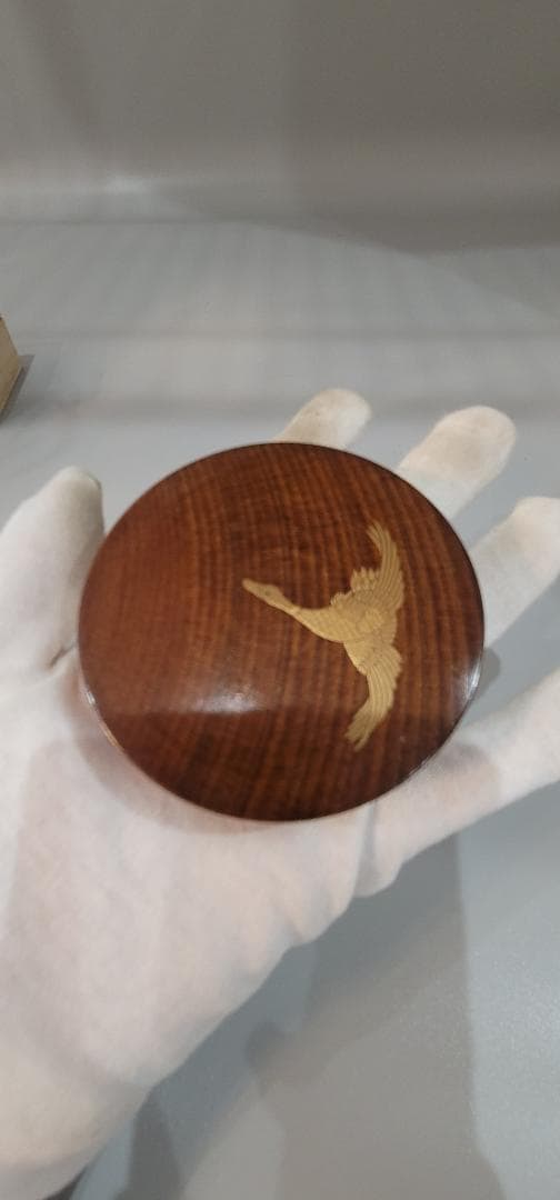 茶道具 初雁 蒔絵 香合 桑 春斎作 共箱