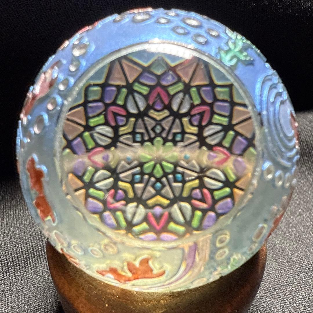 定榮政隆 じょうえい まさたか 万華鏡 金魚 サンドブラスト ガラスマーブル