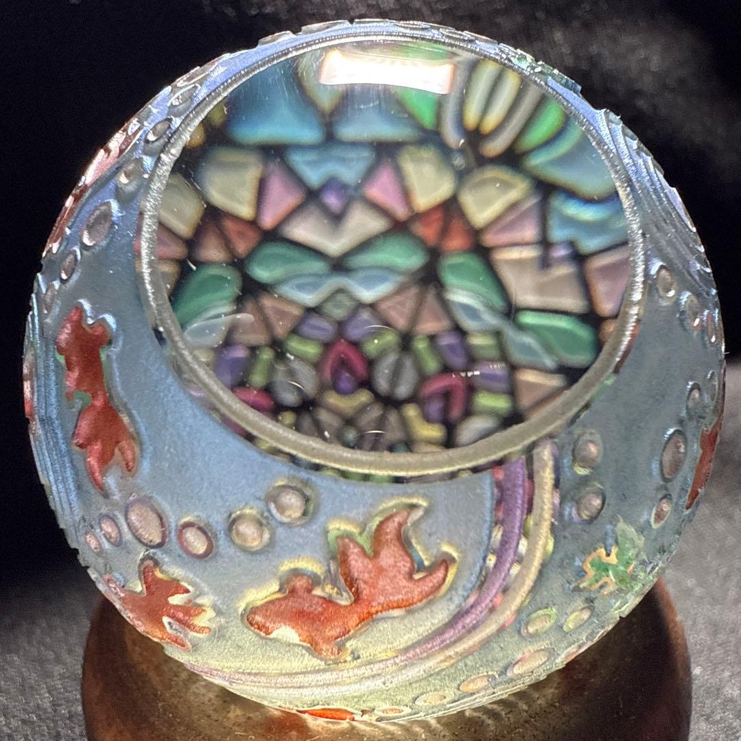 定榮政隆 じょうえい まさたか 万華鏡 金魚 サンドブラスト ガラスマーブル