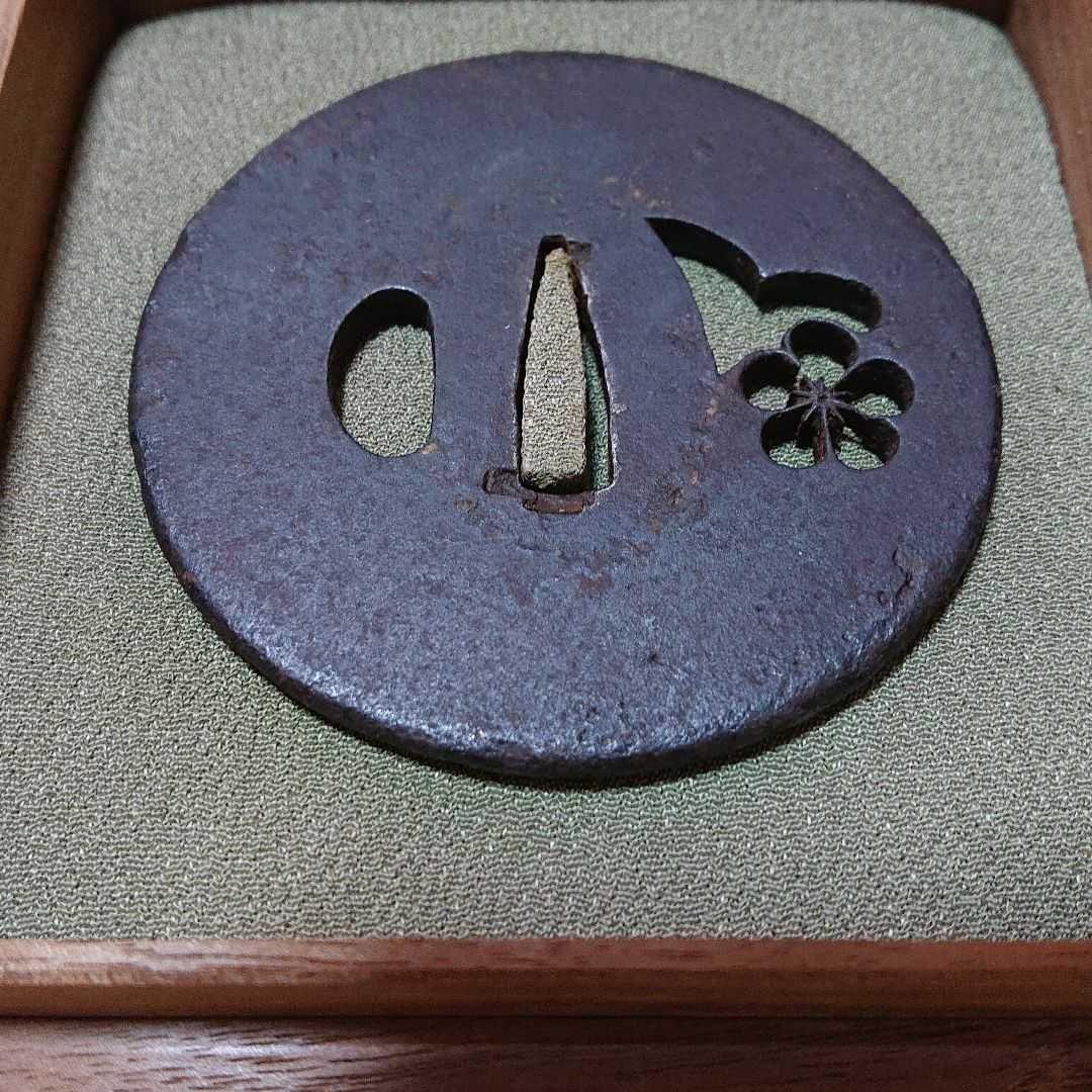 【刀匠鐔】室町～江戸期 梅花千鳥透図