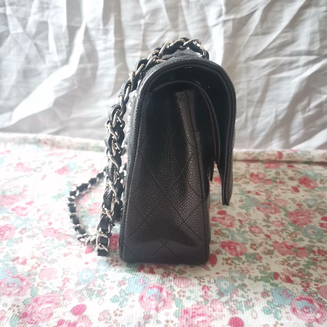 ブラック キルティング ショルダーバッグ