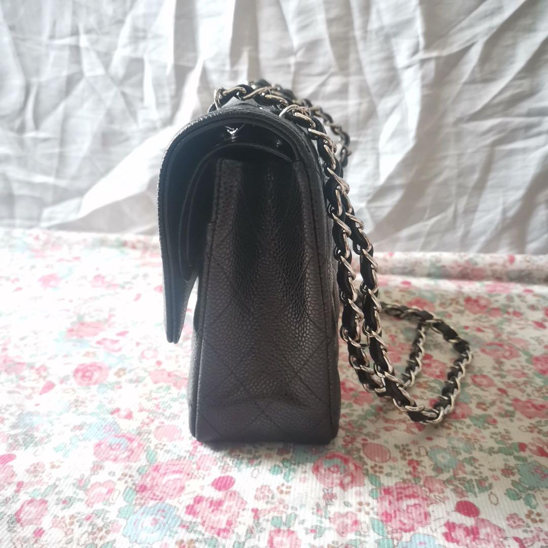 ブラック キルティング ショルダーバッグ