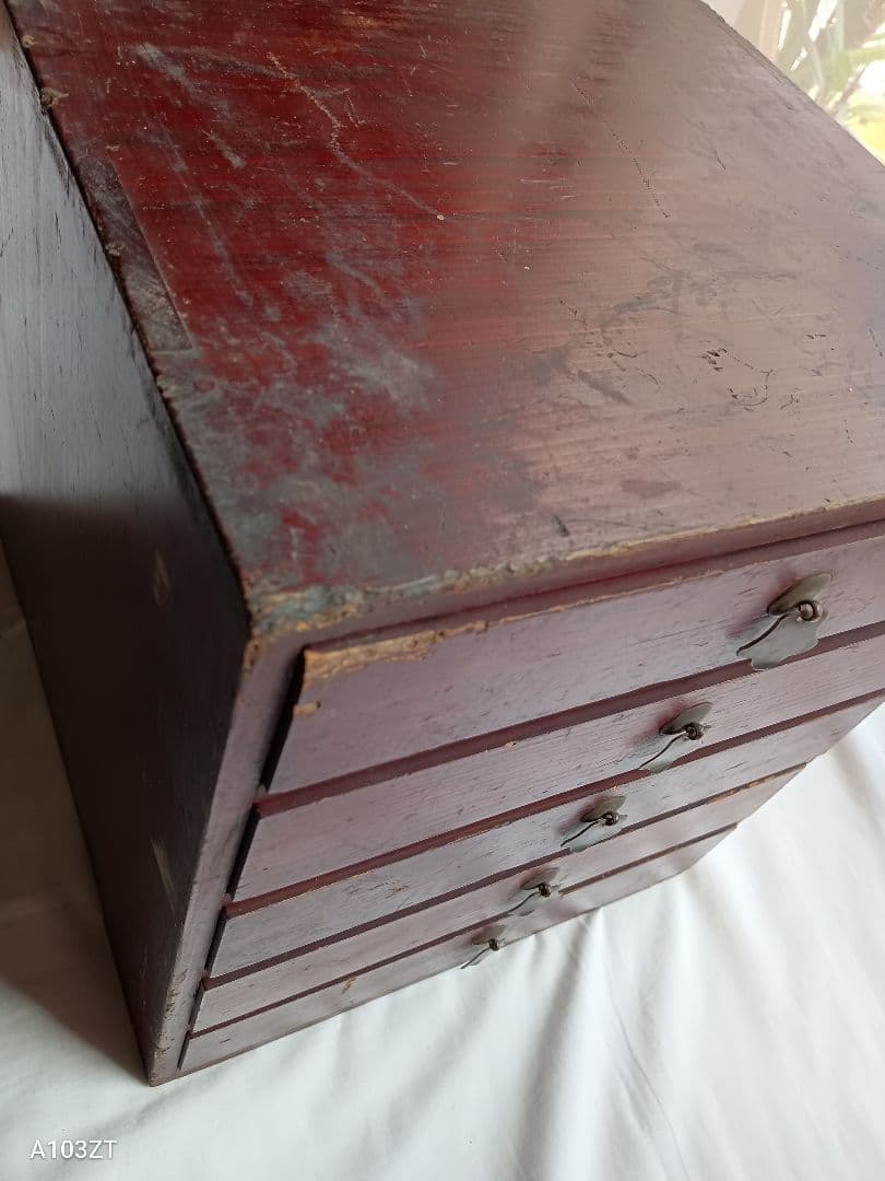 ✩文久2年　書き込み　ヴィンテージ　アンティーク　小引き出し　木製　レトロ