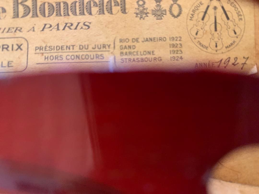 フランス　工房製　4/4 バイオリン　Emile Blondelet