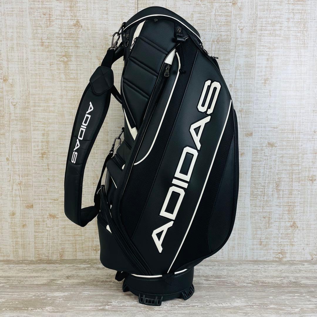 【極美品】adidas アディダスゴルフリニアロゴ キャディバッグ　9.5型