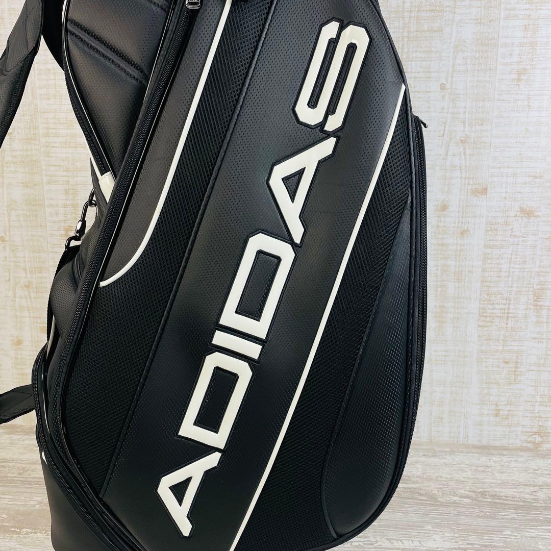 【極美品】adidas アディダスゴルフリニアロゴ キャディバッグ　9.5型