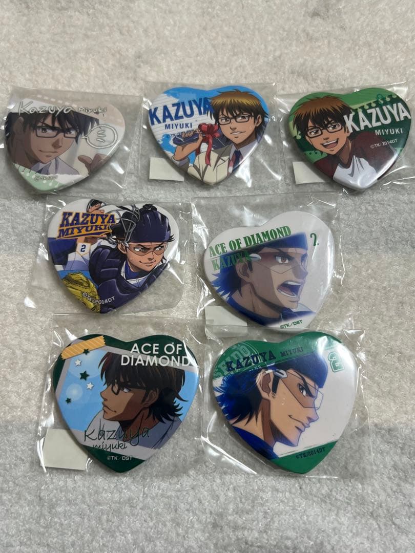 ダイヤのA 御幸一也 ハート缶バッジセット