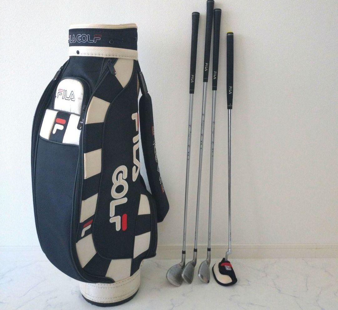 FILA キャディバッグ クラブ3本 パター1本付き バックのみも可