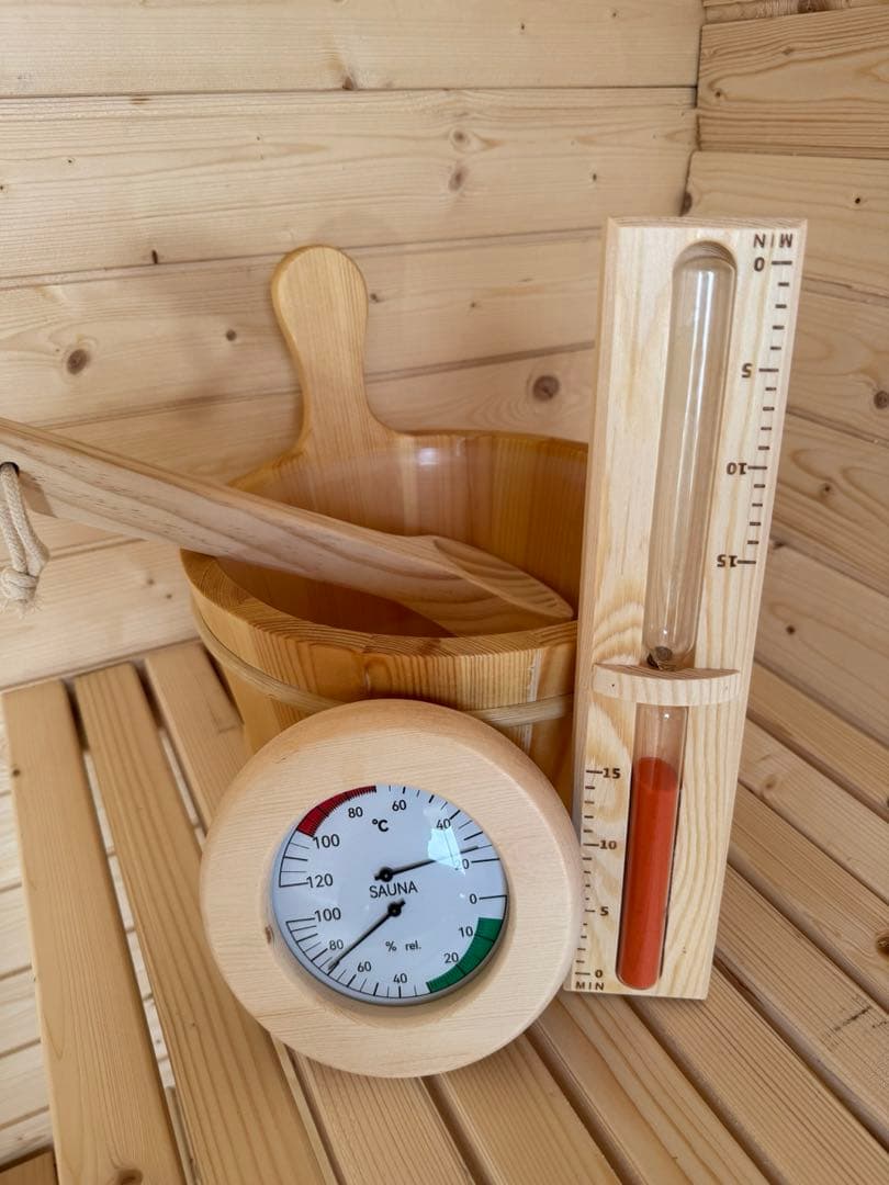 【本格派】✨檜の香り✨バレルサウナ　ストーブ付き