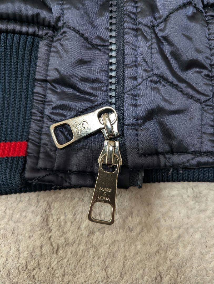 MARK & LONA フード付きジャケット ネイビー/クリーム