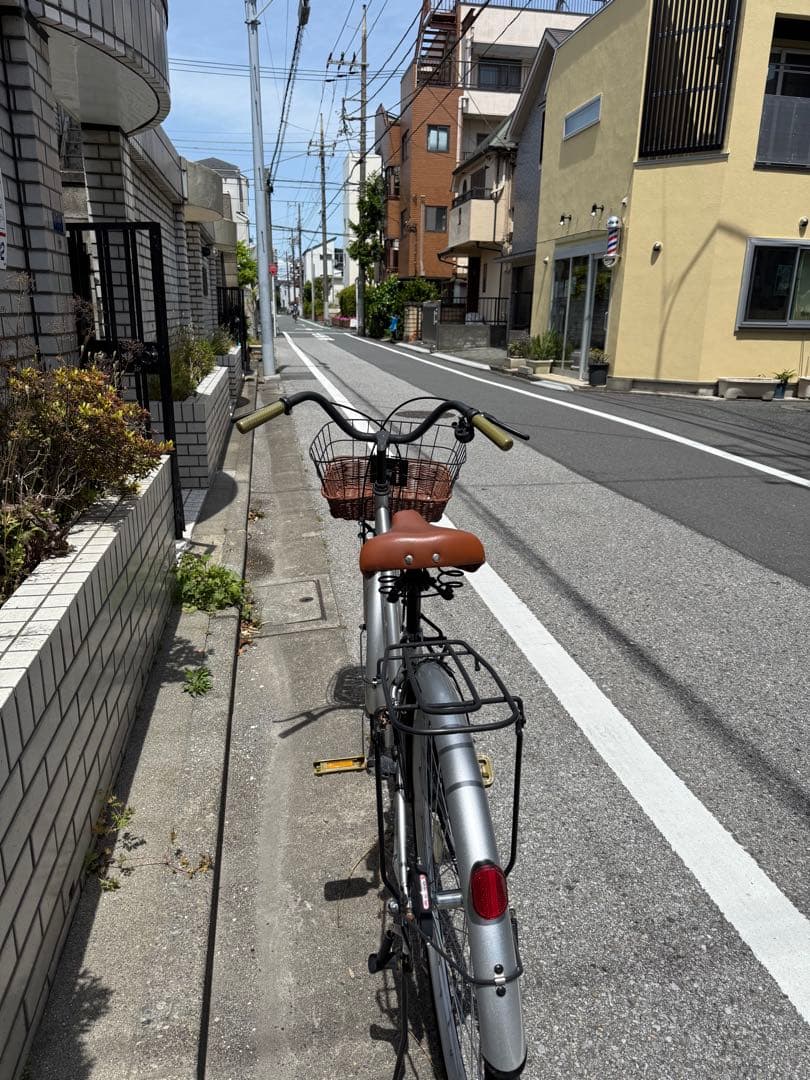 シルバー シティサイクル バスケット付き