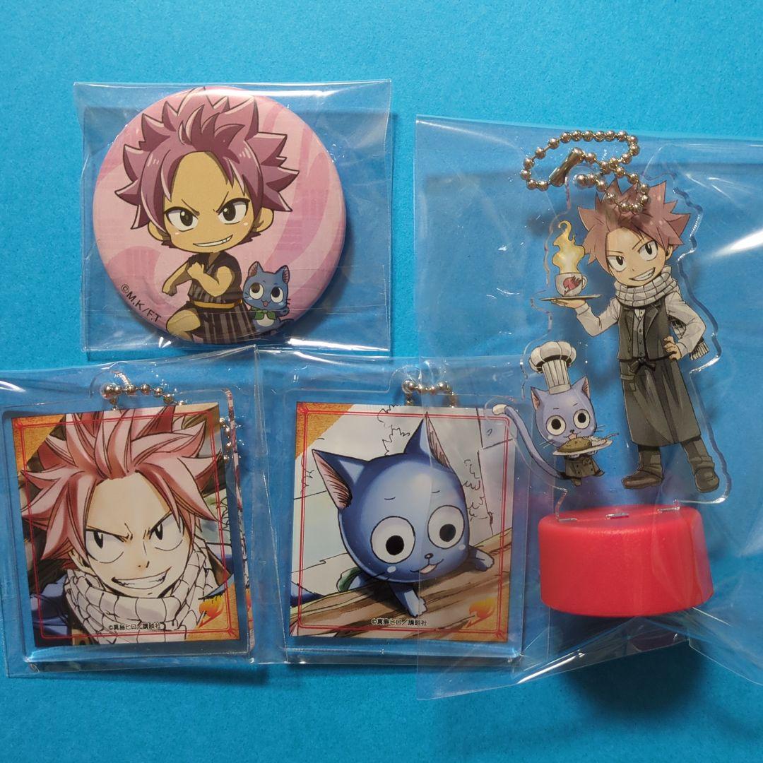 フェアリーテイル　FAIRYTAIL ナツ　ハッピー　アクキー　缶バッジ