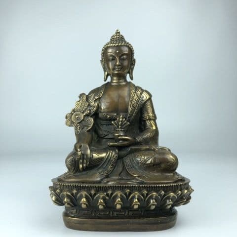 仏教美術 中国 仏像 蓮華薬師仏像 銅製 銅器