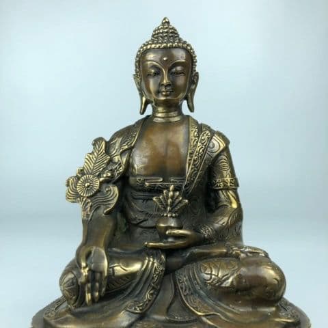 仏教美術 中国 仏像 蓮華薬師仏像 銅製 銅器