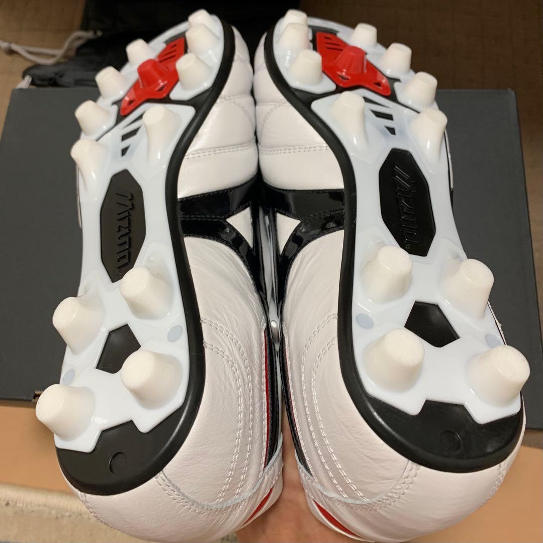 Mizuno Morelia サッカーシューズ ホワイト/ブラック/レッド 26