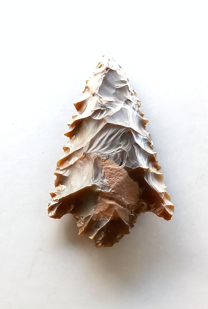 ❑ 夢の産物 ! 旧石器 371 模写 ❒  メノウ モスアゲート 石器