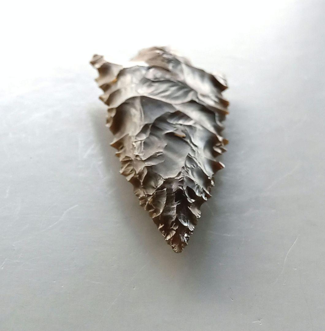 ❑ 夢の産物 ! 旧石器 371 模写 ❒  メノウ モスアゲート 石器