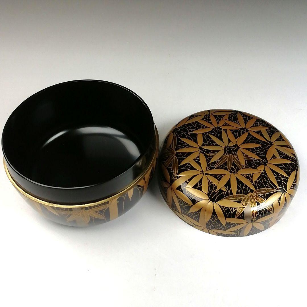 Ｔ８３５　棗　『竹林蒔絵』『平棗』『雲斎 作』　共箱　茶道具