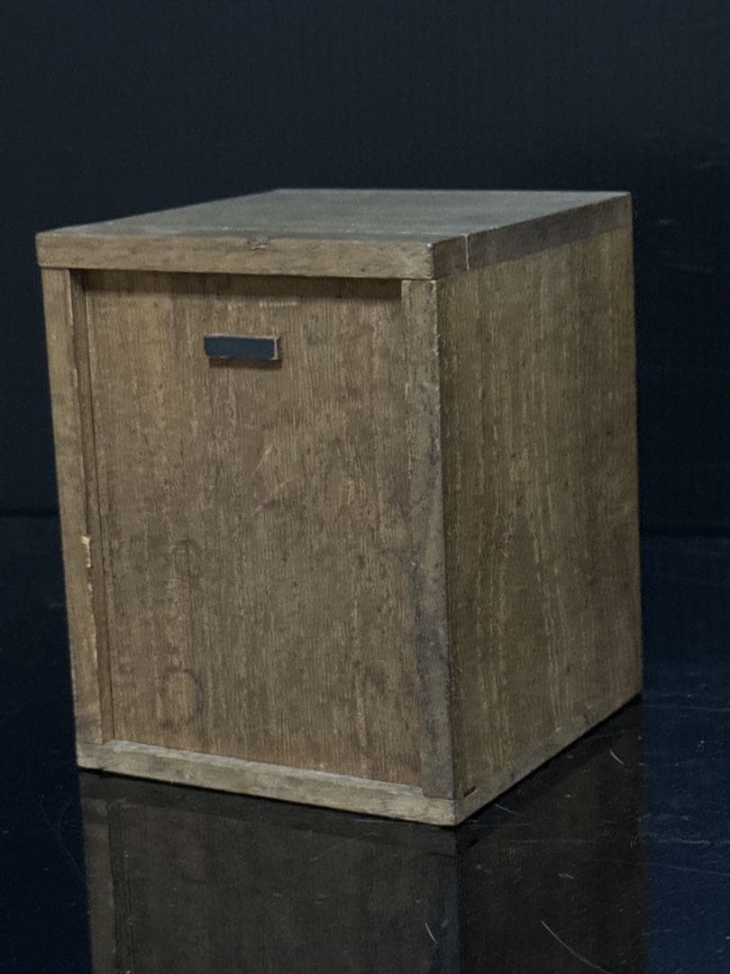 極上 平安 金星堂 造 古銅製 鍍金草華紋 四方型 茶壷 茶入 桐箱付