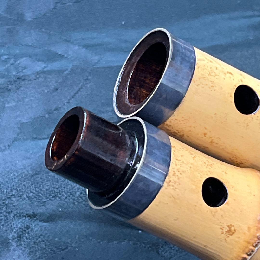 尺八 琴古流 在銘 二尺管 籐巻 銀巻 【音出し確認済み】