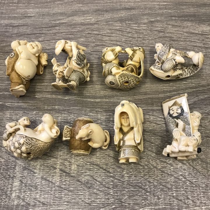 時代根付　在銘　同作者8点