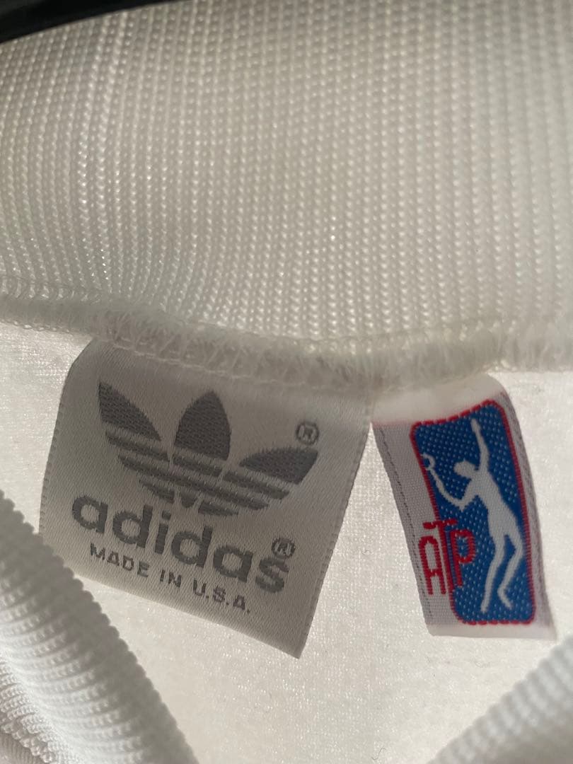 【未使用】USA製adidasアディダスATPトラックジャケットジャージM白