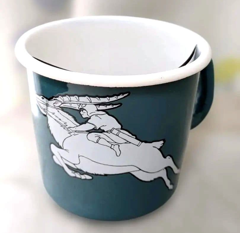 限定 完売品 もののけ姫 アシタカ ホーローマグカップ Foxfire ヤックル