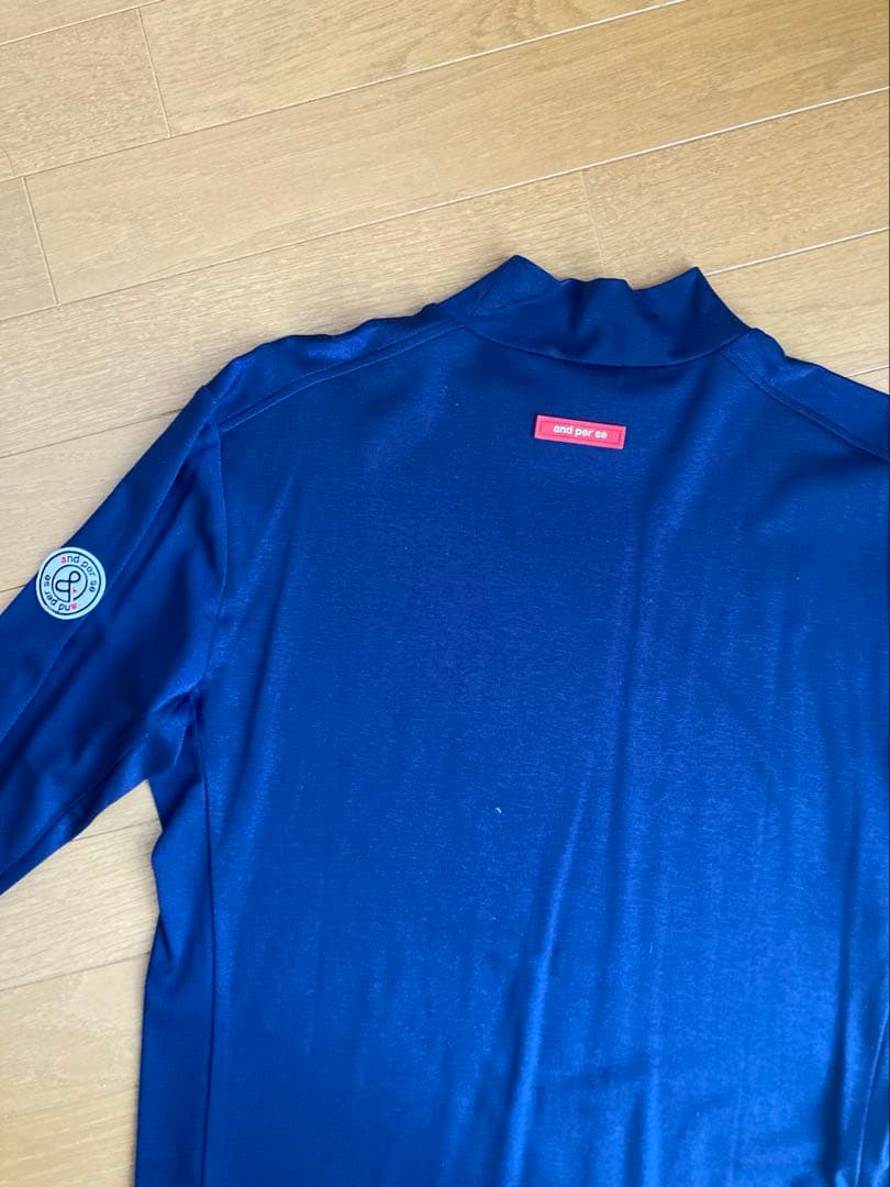 アンパスィ モックネック シャツ　ネイビー