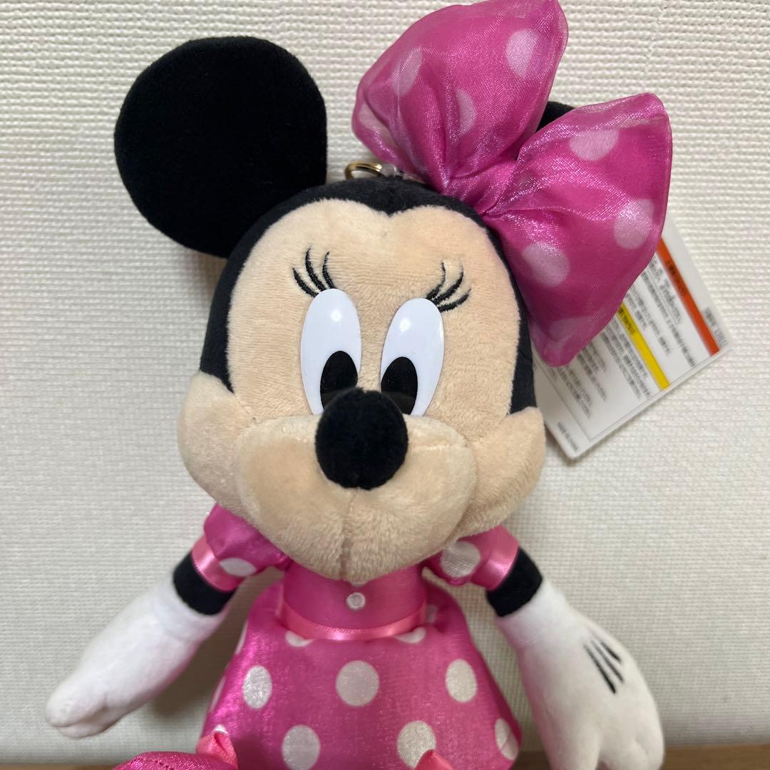 【新品未使用タグ付き】ミニー ぬいぐるみキーチェーン　ピンク　ミニーの日