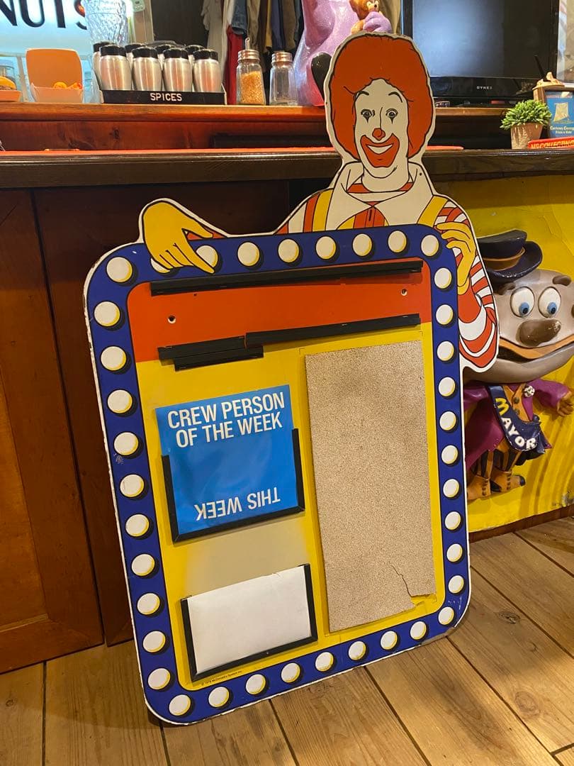 マクドナルド　看板　大型ボード　ヴィンテージ　激レア　ロナルド