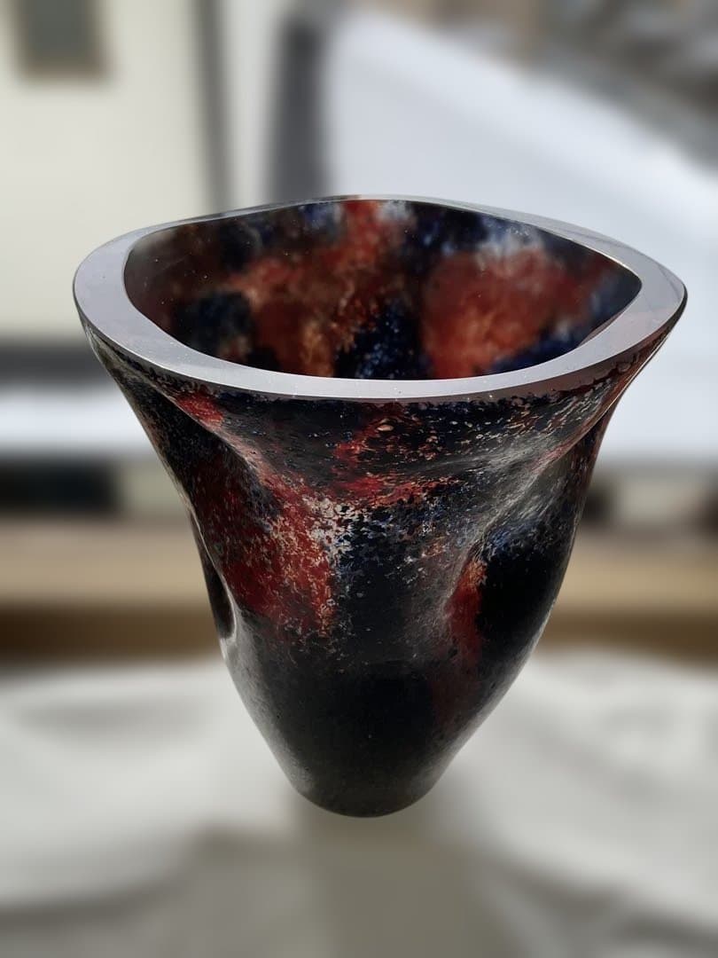 岩田藤七(1893~1980)「ガラス花器」富士山春1961年