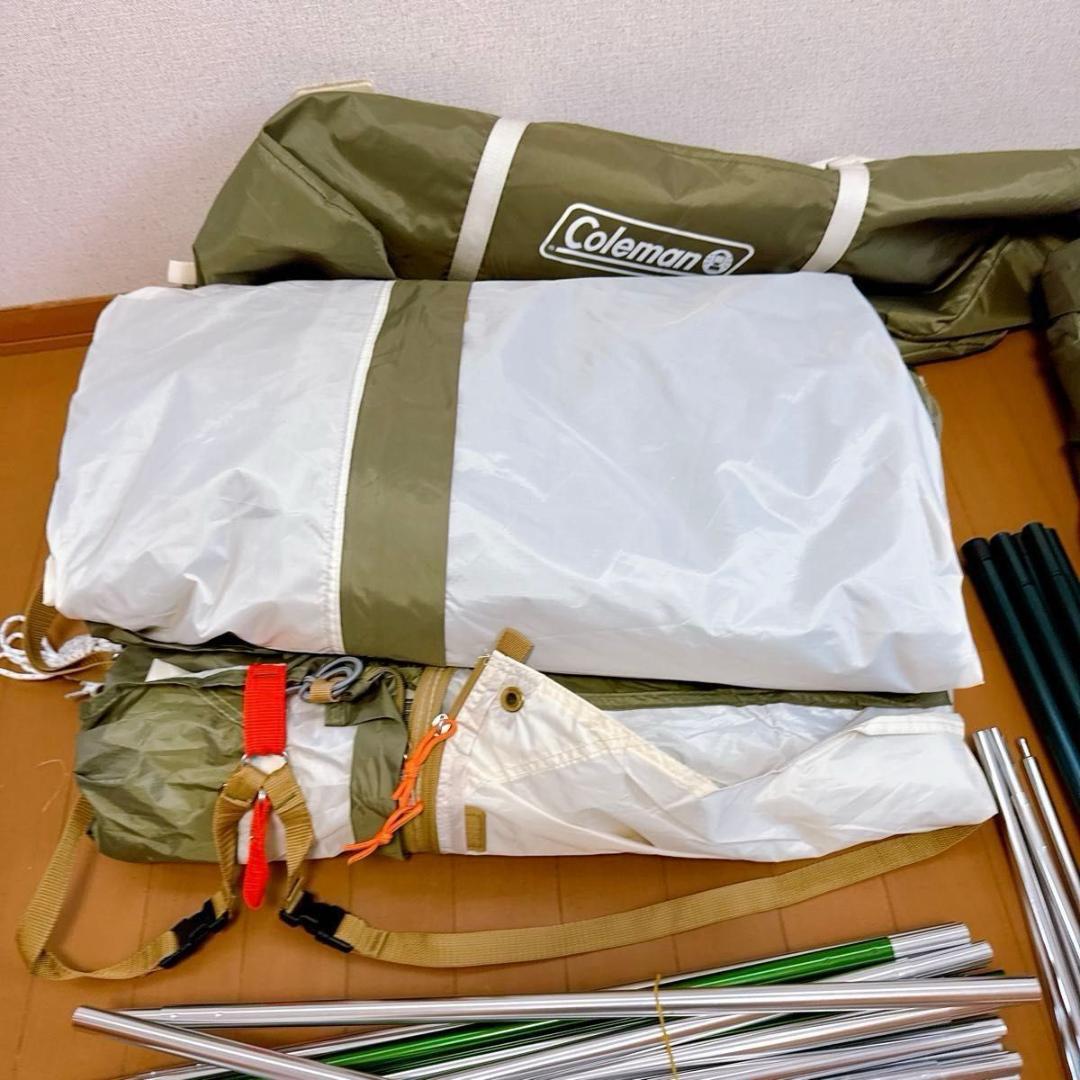 美品 コールマン タフスクリーン 2ルームハウス オリーブ/サンド 付属品完備