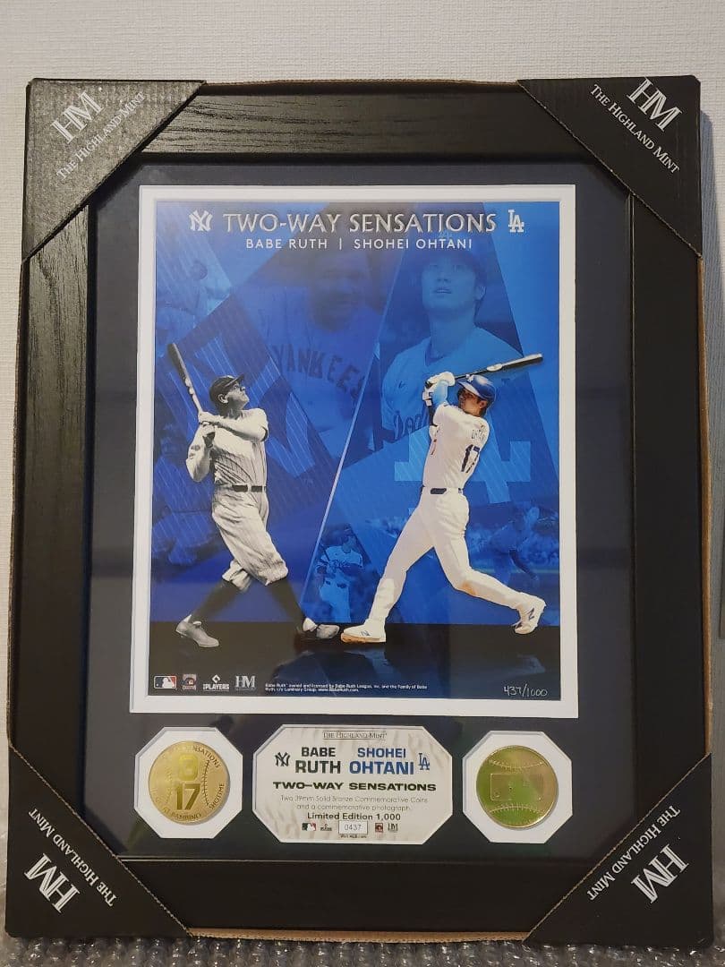 大谷翔平＆ベーブ・ルース レジェンドコラボダブルフォトミント